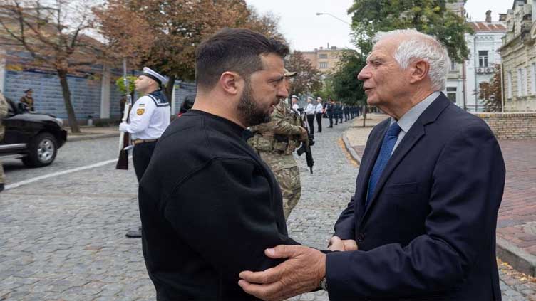 EU's Borrell, in Kyiv, says bloc is preparing long-term security pledges