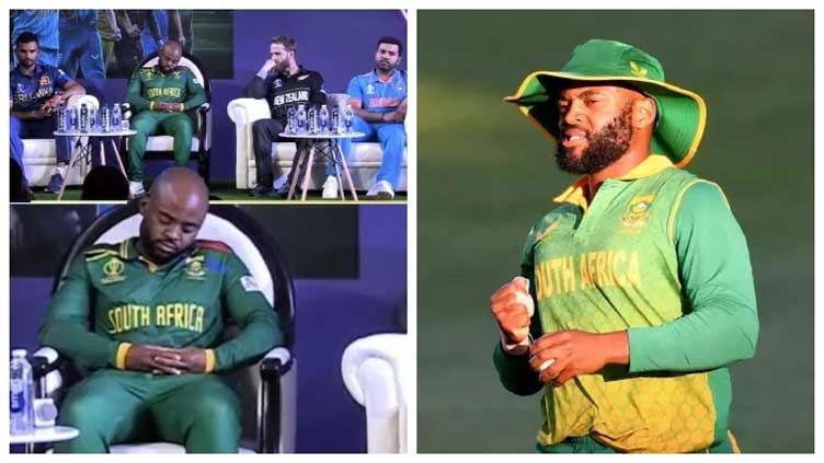 South African captain caught napping, literally