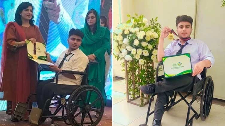 Top position in matric - Noman Bashir proves disability is not inability