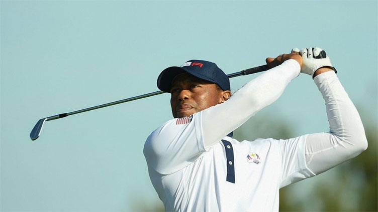 Tiger hitting golf shots again after ankle surgery