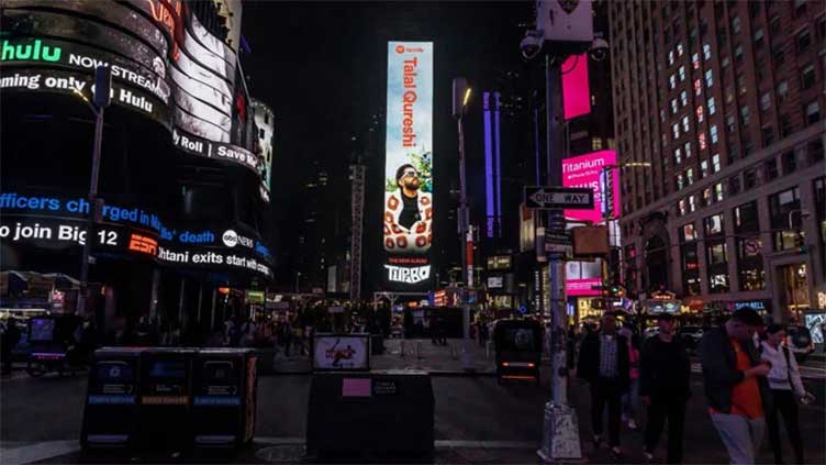 Pakistani musician Talal Qureshi featured at New York's Times Square