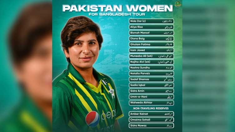 PCB announces 15-member women's squad for Bangladesh tour