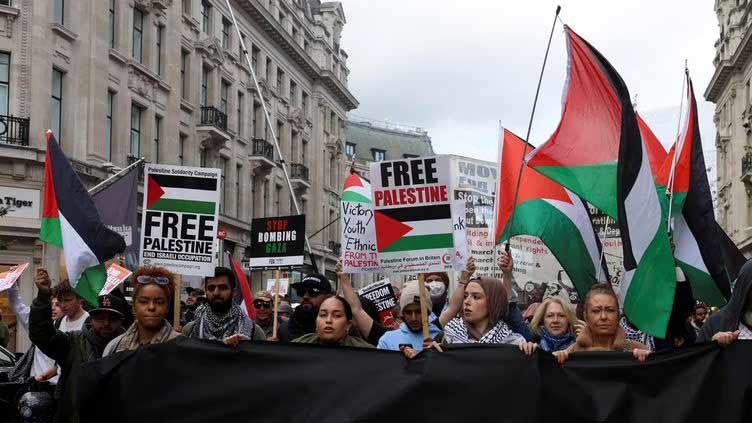 Palestine supporters march in London against Israel action in Gaza