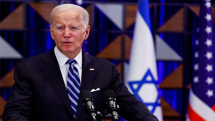 Biden offers Israelis support, Palestinians aid in Tel Aviv