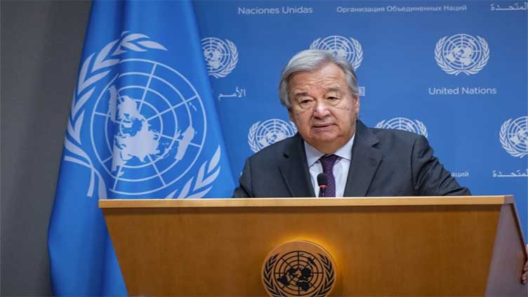 UN Secretary General Antonio Guterres arrives at Rafah crossing