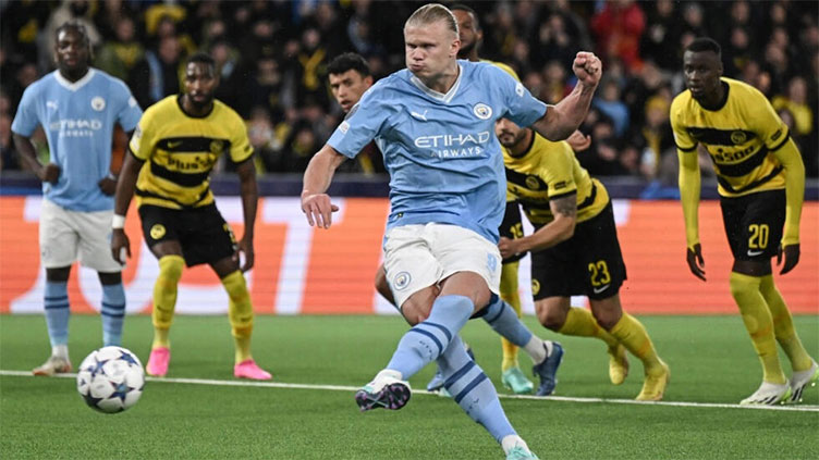 Haaland bags brace as Man City extend perfect Champions League start