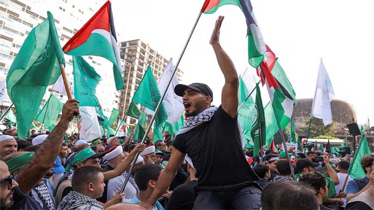 Protesters rally in Beirut in solidarity with Gaza Palestinians