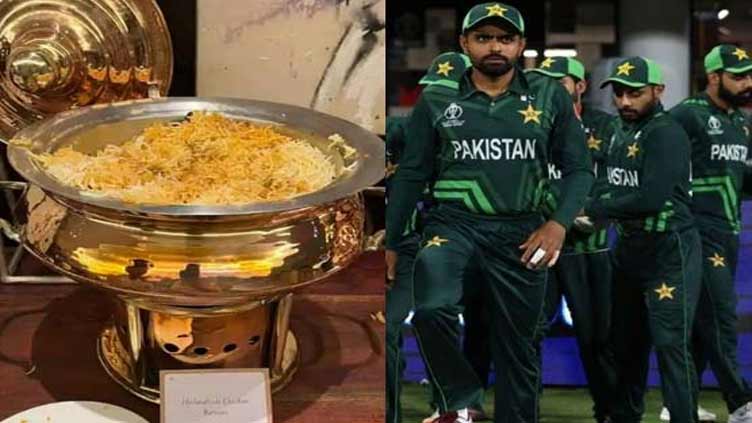 Pakistan team savours biryani, meat dish