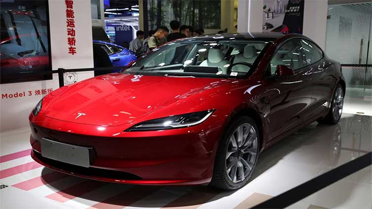 Tesla shows off restyled Model 3 sedan at Beijing trade fair