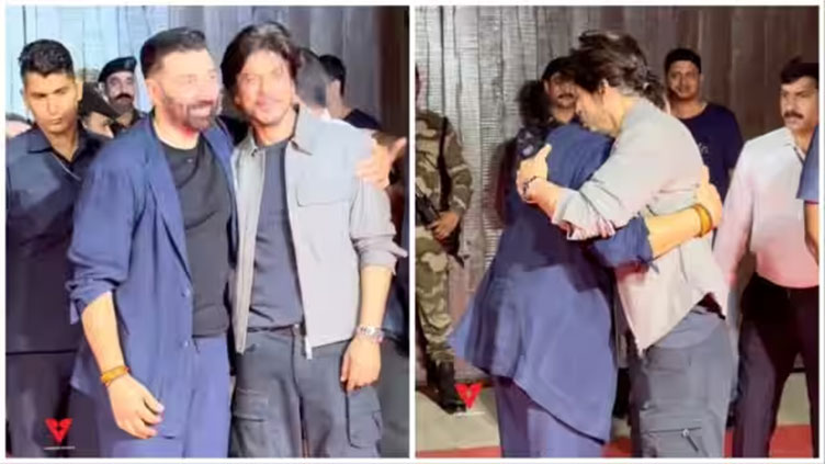 Shah Rukh, Sunny Deol hug it out at Gadar 2's success bash after not speaking to each other for 16 years