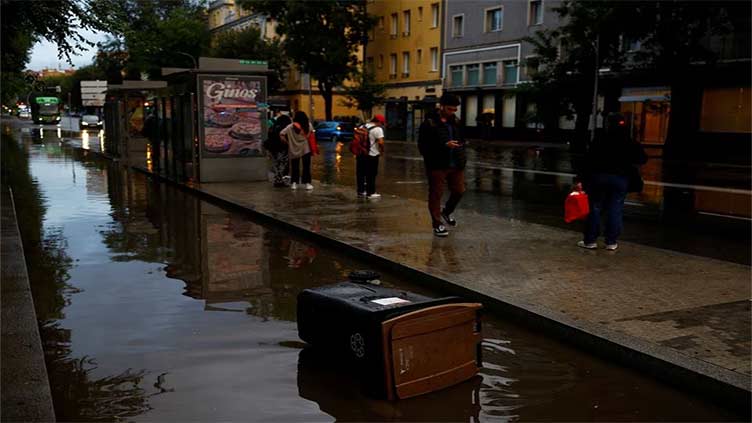 Subway, train lines, roads closed in Madrid, central Spain after heavy rain