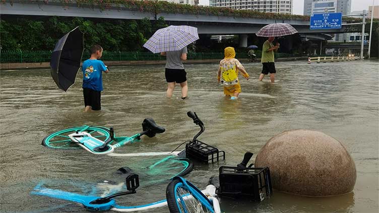 Storms from Typhoon Haikui drench China's Fujian province