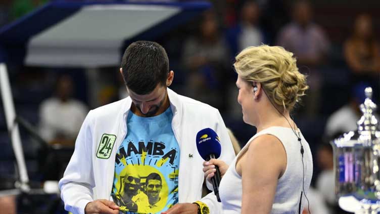 Djokovic honours Bryant after US Open win