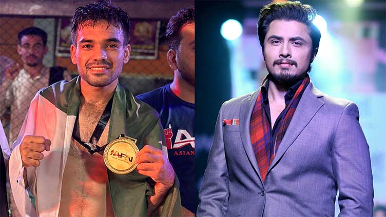 Agha Kaleem all praise for Ali Zafar after winning MMA championship 