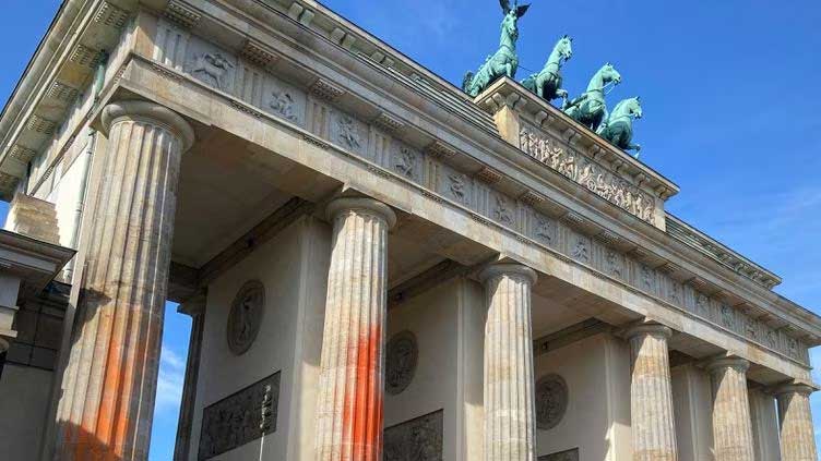 Berlin's Brandenburg Gate spray-painted by climate activists