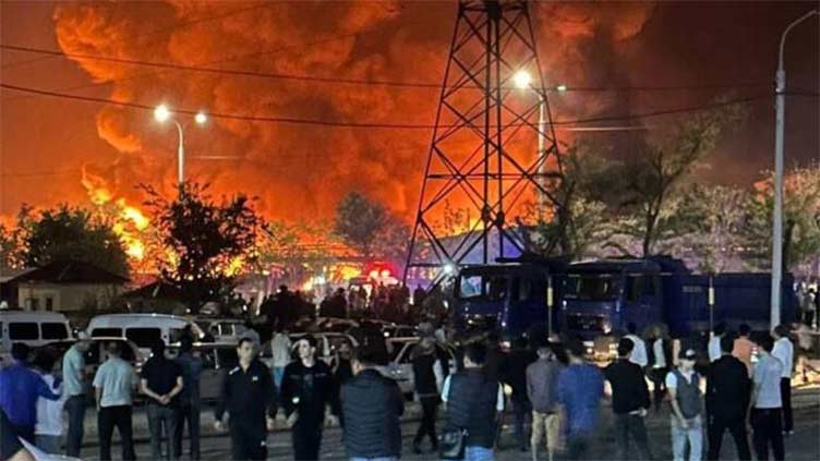 Powerful explosion causes fire near airport in Tashkent, Uzbekistan