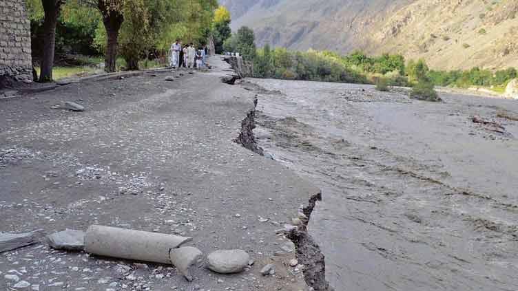 Roads washed away in Chitral as heavy rains cause flooding