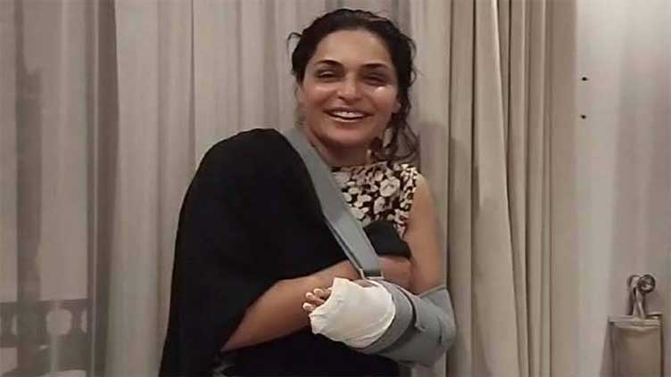 Meera fractures her arm during shooting