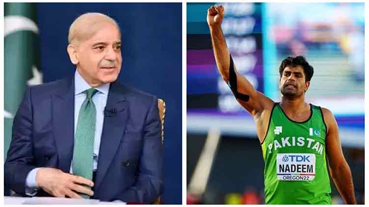 PM Shehbaz felicitates Arshad Nadeem on qualifying for Paris Olympics final