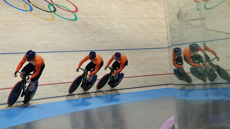 Netherlands smash world record to win men's team sprint gold