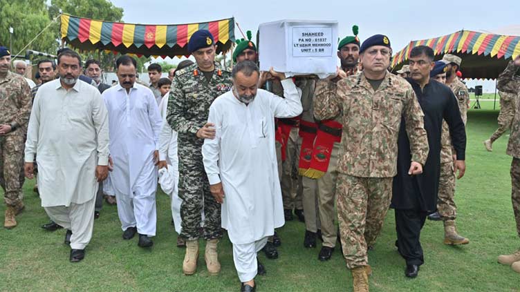 Funeral prayer of Lt Uzair Mehmood offered