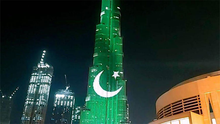 Burj Khalifa lights up to celebrate Pakistan's Independence Day