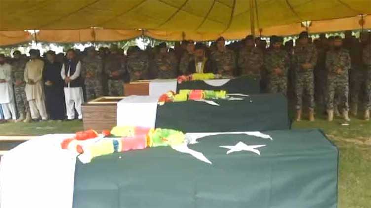 Funeral prayers held for soldiers martyred in Bajaur