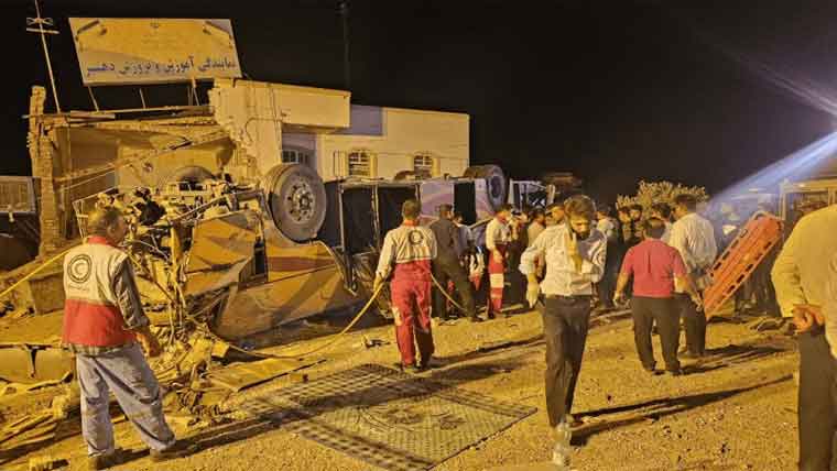 35 Pakistani pilgrims perish, 18 injured as bus overturns in Iran