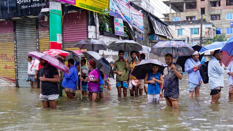 Bangladesh floods strand nearly three million people, kill two