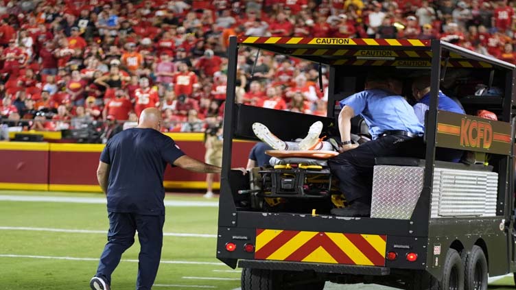 Bears' Douglas Coleman III immobilized, taken from field on stretcher after tackle against Chiefs