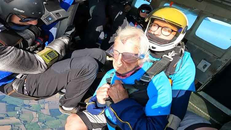 At 102 years, Britain's oldest skydiver says it is 'mission accomplished' after birthday jump