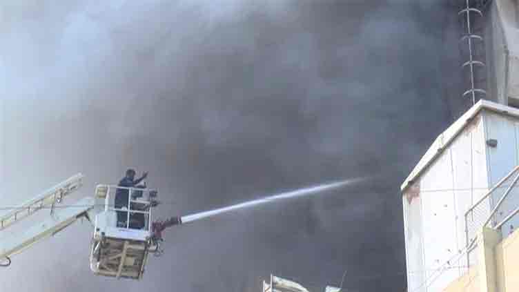 Karachi plaza fire brought under control, cooling efforts continue