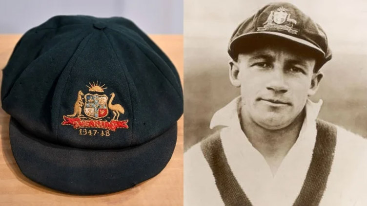 Bradman 'baggy green' cap worn against India sells for $311,000