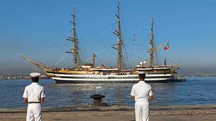 Italian ship Amerigo Vespucci gets warm reception at Karachi port