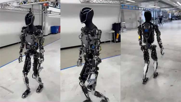 Musk releases clip showing robot walking like a human