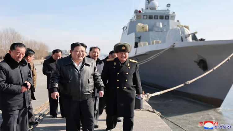 North Korea's Kim Jong Un inspects shipyard: KCNA