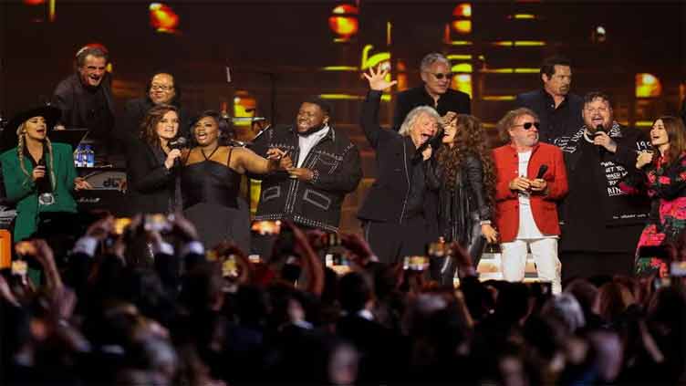 Springsteen rocks with Bon Jovi at Grammys weekend tribute