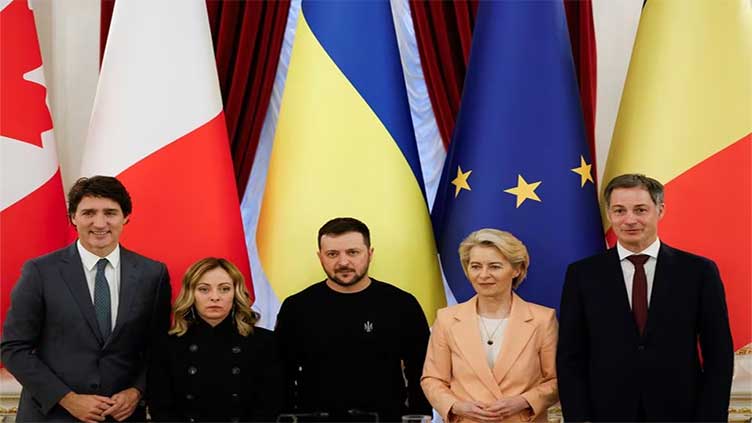 Western leaders in Kyiv, G7 pledge support for Ukraine on war anniversary