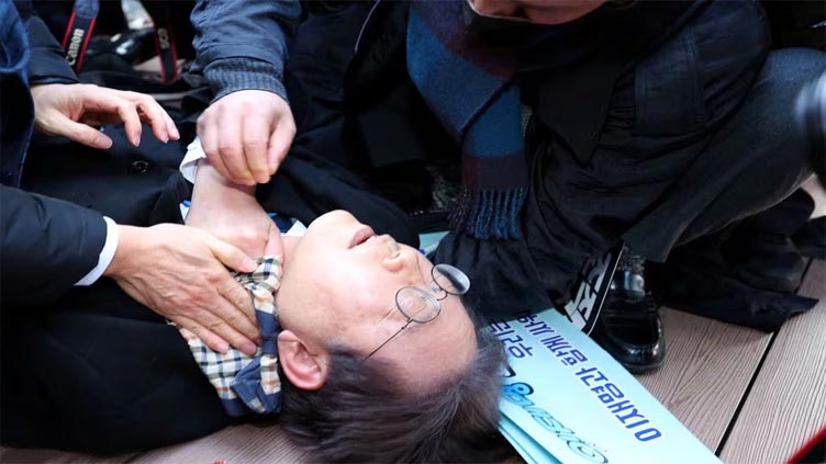 South Korea opposition chief conscious after stabbing