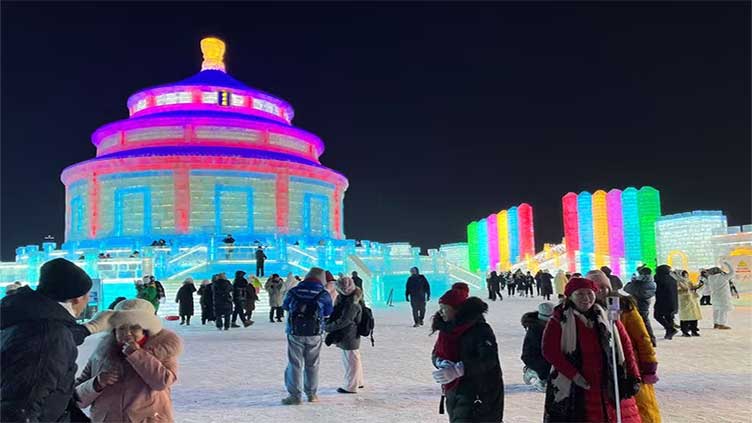 China's 'ice city' Harbin draws record tourists over New Year holiday