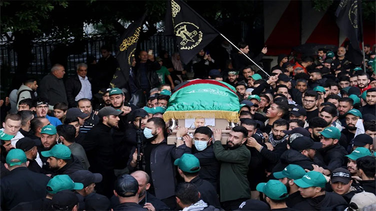 Hundreds mourn Hamas deputy leader at Beirut funeral