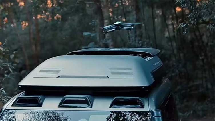 SUV vehicle has a built-in drone that launches out of the roof