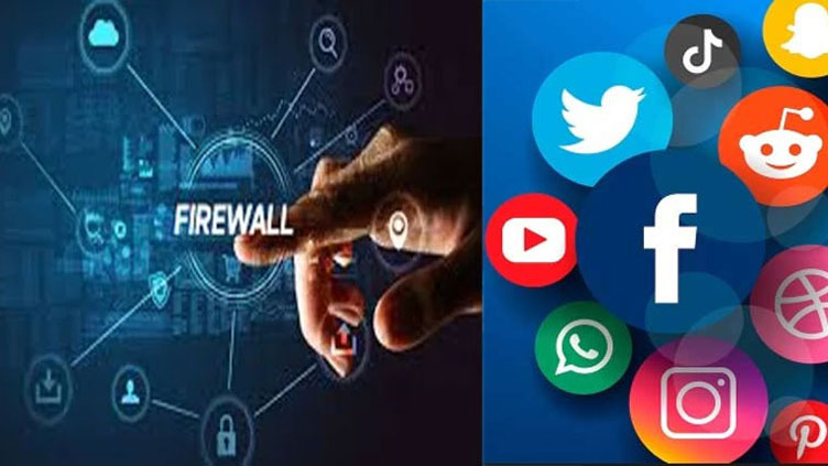 How does the firewall system protect social media users?