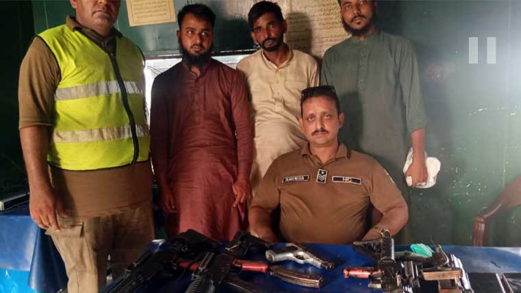 لاہور اور راولپنڈی میں کارروائیاں، 4 ملزم گرفتار، بھاری مقدار میں اسلحہ برآمد