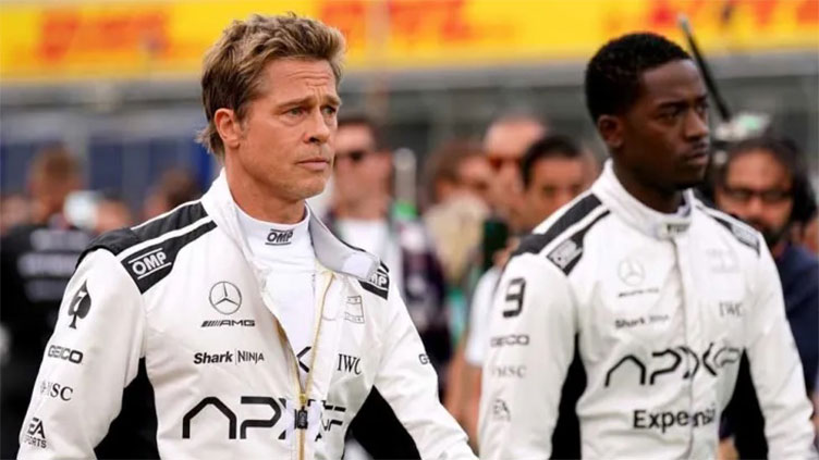 Brad Pitt at Silverstone for filming of F1 movie