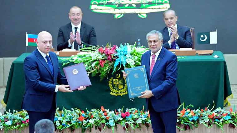 پاکستان اور آذربائیجان کے مختلف شعبوں میں مفاہمتی یادداشتوں، معاہدوں پر دستخط