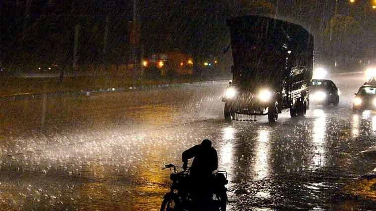 24 گھنٹوں کے دوران ملک کے بیشتر علاقوں میں ہلکی و تیز بارشوں کا امکان