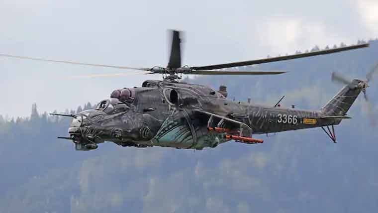 روس میں ایم آئی 28 فوجی ہیلی کاپٹر گرکرتباہ، عملہ ہلاک 
