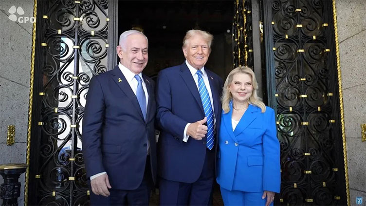 Trump meets with Netanyahu in Florida, criticises Democratic rivals