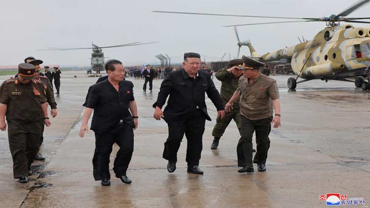 North Korea's Kim Jong Un inspects flooded areas near China border, KCNA says